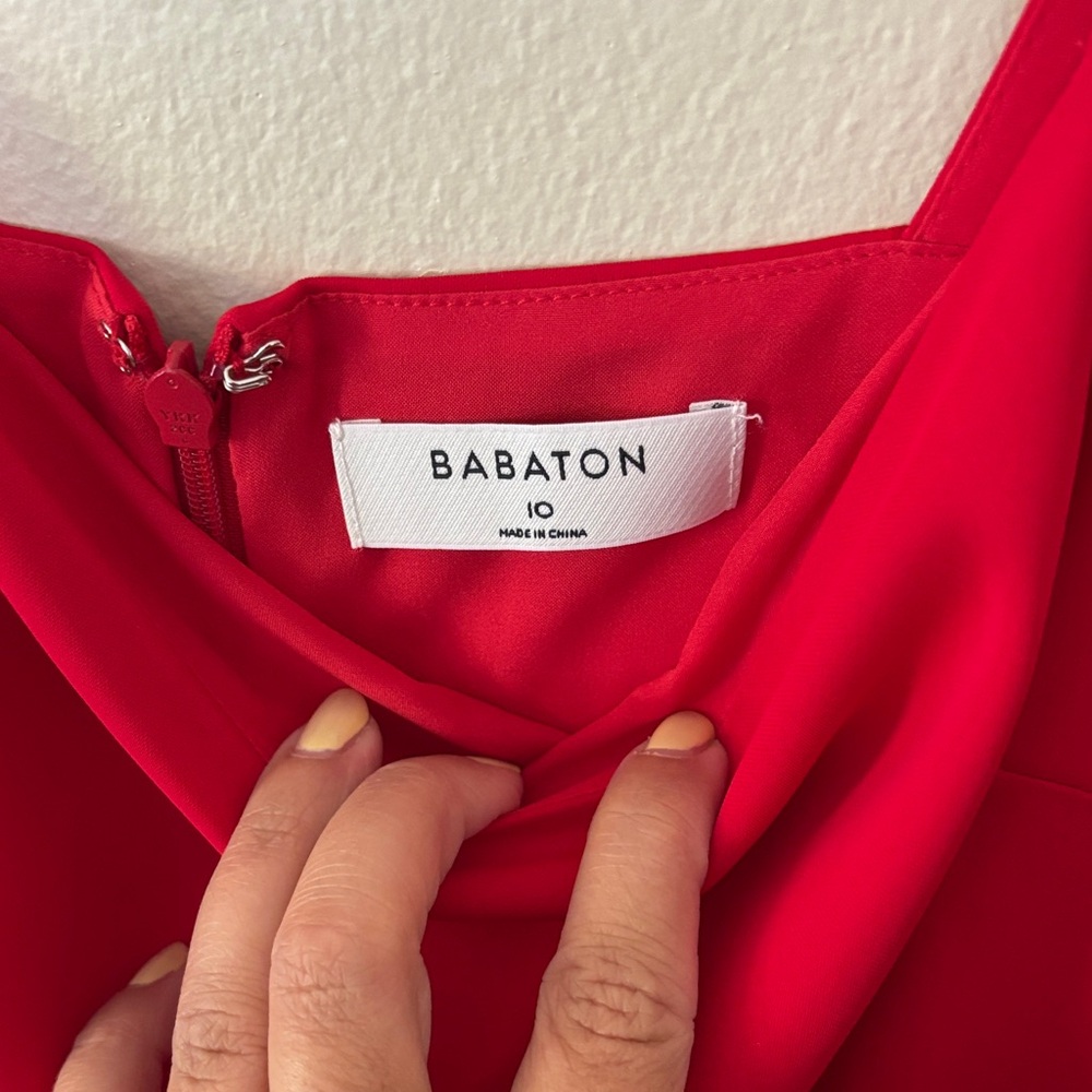 Aritzia Bold Red Midi Dress - Picture 2 of 4